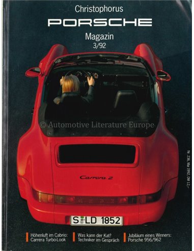1992 PORSCHE CHRISTOPHORUS MAGAZIN 236 DEUTSCH