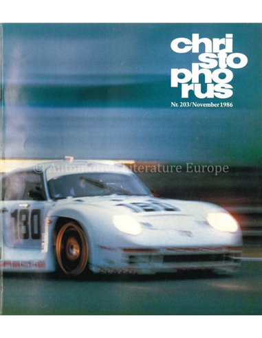 1986 PORSCHE CHRISTOPHORUS MAGAZINE 203 GERMAN