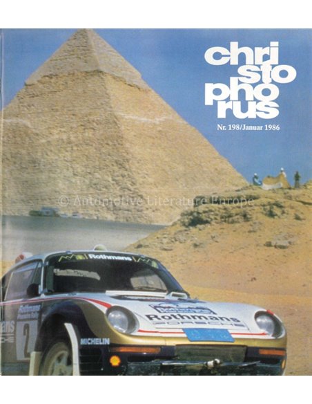 1986 PORSCHE CHRISTOPHORUS MAGAZINE 198 DUITS