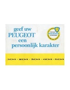 1974 PEUGEOT PROGRAMMA BROCHURE NEDERLANDS