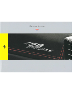 2013 FERRARI 458 SPECIALE OWNER'S MANUAL ENGLISH