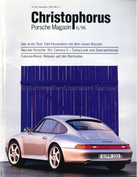 1996 PORSCHE CHRISTOPHORUS MAGAZINE 263 GERMAN