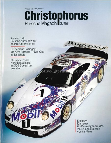 1996 PORSCHE CHRISTOPHORUS MAGAZIN 260 DEUTSCH