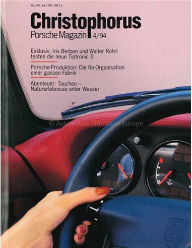 1994 PORSCHE CHRISTOPHORUS MAGAZINE 249 GERMAN
