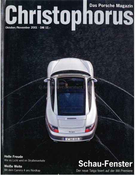 2001 PORSCHE CHRISTOPHORUS MAGAZINE 292 DUITS
