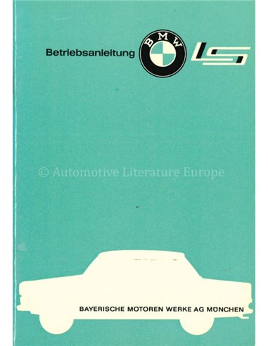 1963 BMW LS BETRIEBSANLEITUNG DEUTSCH