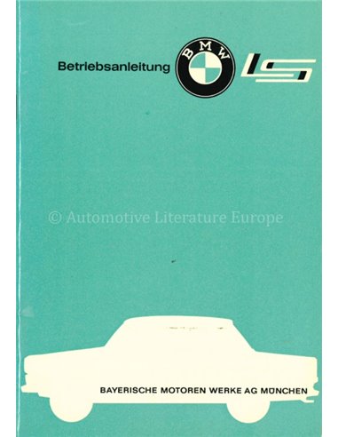 1963 BMW LS OWNERS MANUAL GERMAN