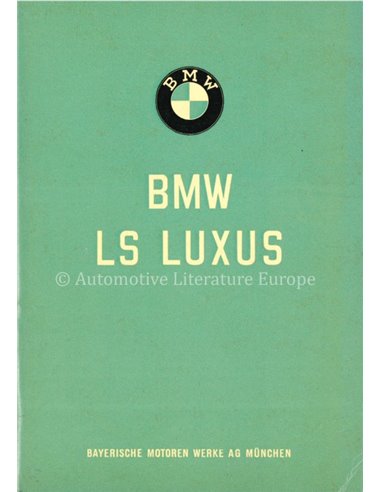 1962 BMW LS LUXUS INSTRUCTIEBOEKJE DUITS
