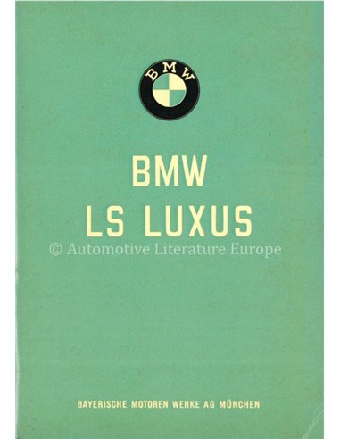 1962 BMW LS LUXUS OWNERS MANUAL GERMAN