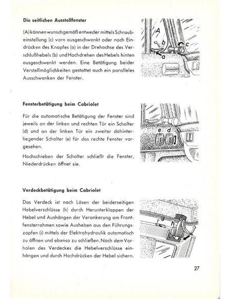 1957 BMW 503 COUPE CONVERTIBLE V8 OWNERS MANUAL GERMAN