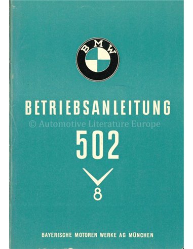 1954 BMW 502 V8 INSTRUCTIEBOEKJE DUITS