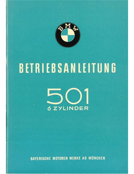 1957 BMW 501 BETRIEBSANLEITUNG DEUTSCH