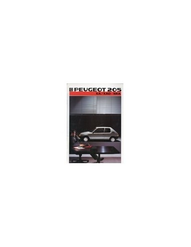 1986 PEUGEOT 205 XA/XAD - XRA BROCHURE FRANS