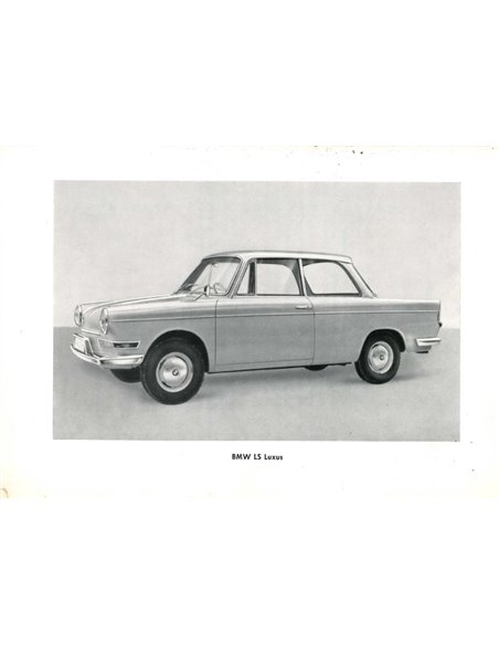 1963 BMW LS INSTRUCTIEBOEKJE DUITS