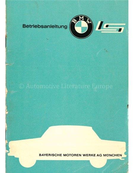 1963 BMW LS INSTRUCTIEBOEKJE DUITS