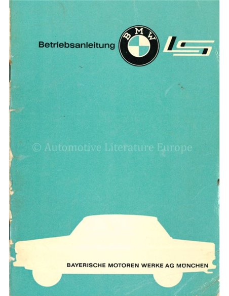 1963 BMW LS OWNERS MANUAL GERMAN