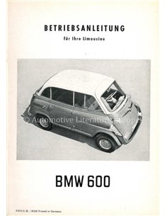 1958 BMW 600 INSTRUCTIEBOEKJE DUITS 2