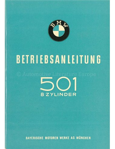 1955 BMW 501 OWNERS MANUAL GERMAN