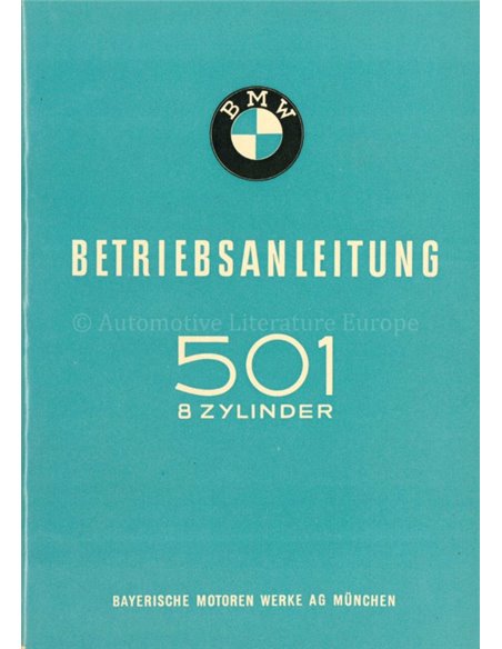 1955 BMW 501 BETRIEBSANLEITUNG DEUTSCH