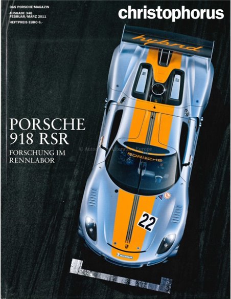 2011 PORSCHE CHRISTOPHORUS MAGAZINE 348 GERMAN