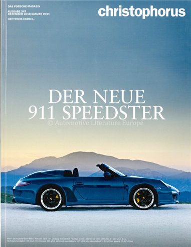 2011 PORSCHE CHRISTOPHORUS MAGAZINE 347 DUITS