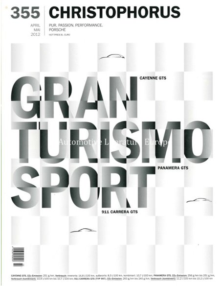 2012 PORSCHE CHRISTOPHORUS MAGAZINE 355 DUITS
