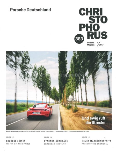 2017 PORSCHE CHRISTOPHORUS MAGAZINE 383 GERMAN