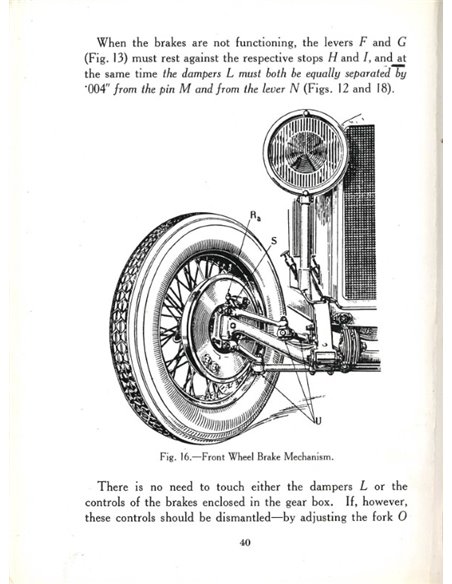 1928 ALFA ROMEO 1750 GRAN TURISMO 6C 17/85 OWNERS MANUAL ENGLISH