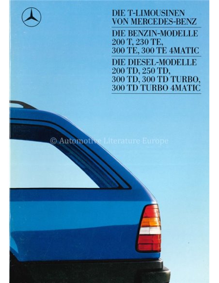 1987 MERCEDES BENZ  E CLASS T BROCHURE GERMAN