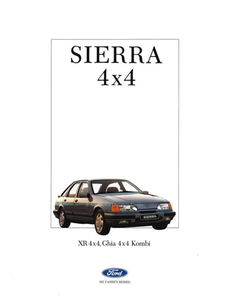 1988 FORD SIERRA 4X4 PROSPEKT DEUTSCH