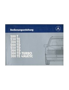 1986 MERCEDES BENZ E KLASSE T INSTRUCTIEBOEKJE DUITS