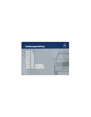 1986 MERCEDES BENZ E KLASSE T INSTRUCTIEBOEKJE DUITS