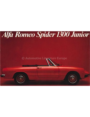 1970 ALFA ROMEO SPIDER 1300 JUNIOR BROCHURE DUTCH