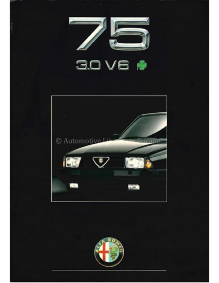 1990 ALFA ROMEO 75 3.0 V6 QV BROCHURE FRANS