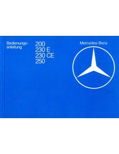 1980 MERCEDES BENZ E KLASSE INSTRUCTIEBOEKJE DUITS