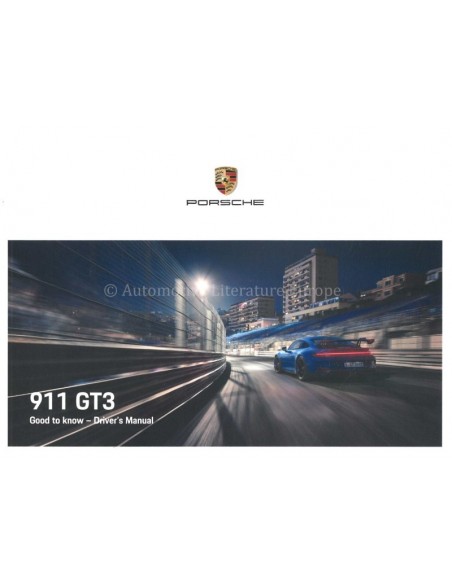 2021 PORSCHE 911 GT3 BETRIEBSANLEITUNG ENGLISCH