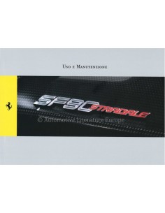 2020 FERRARI SF90 STRADALE OWNERS MANUAL ITALIAN