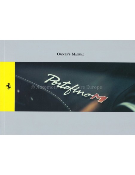 2021 FERRARI PORTOFINO M OWNERS MANUAL ENGLISH