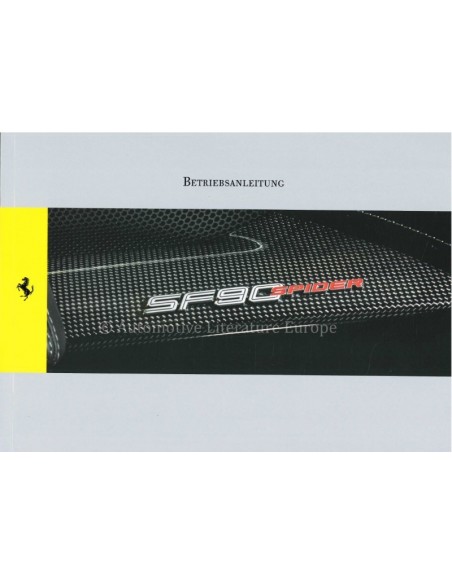 2021 FERRARI SF90 SPIDER BETRIEBSANLEITUNG DEUTSCH