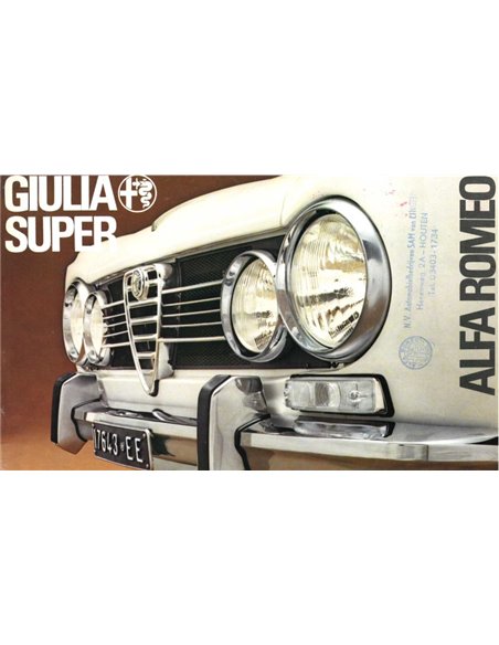 1969 ALFA ROMEO GIULIA SUPER PROSPEKT NIEDERLÄNDISCH