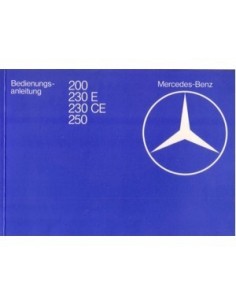 1981 MERCEDES BENZ E KLASSE INSTRUCTIEBOEKJE DUITS