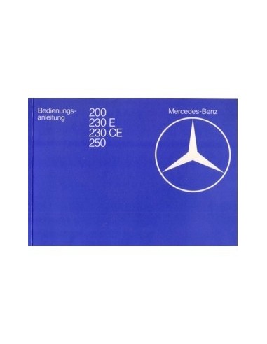 1981 MERCEDES BENZ E KLASSE INSTRUCTIEBOEKJE DUITS