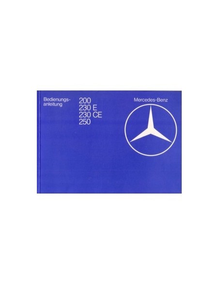 1981 MERCEDES BENZ E KLASSE INSTRUCTIEBOEKJE DUITS