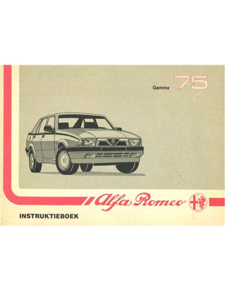 1990 ALFA ROMEO 75 OWNERS MANUAL DUTCH