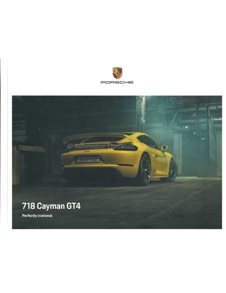 2021 PORSCHE 718 CAYMAN GT4 HARDCOVER BROCHURE ENGELS