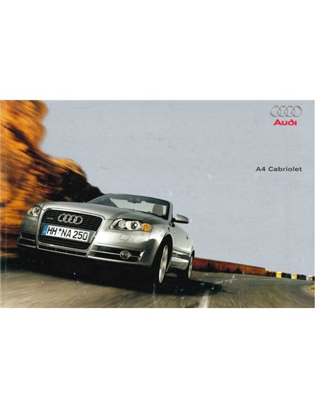 2005 AUDI A4 CABRIOLET BROCHURE NEDERLANDS
