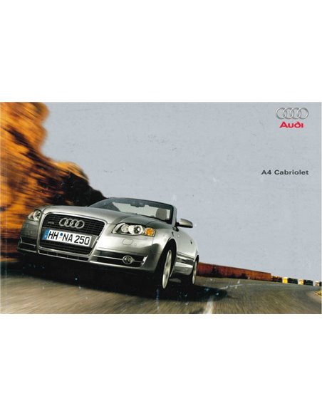 2005 AUDI A4 CABRIOLET PROSPEKT NIEDERLÄNDISCH