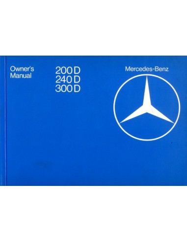 1982 MERCEDES BENZ E KLASSE DIESEL INSTRUCTIEBOEKJE ENGELS