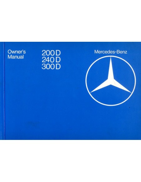 1982 MERCEDES BENZ E KLASSE DIESEL INSTRUCTIEBOEKJE ENGELS