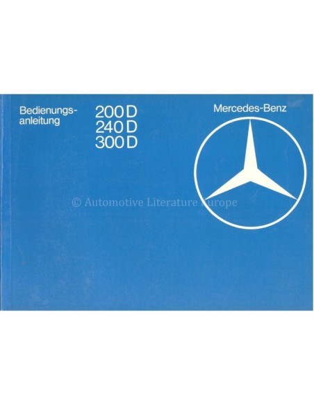 1980 MERCEDES BENZ E CLASS OWNERS MANUAL GERMAN